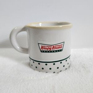 Vintage Krispy Kreme Doughnuts 3D  Ceramic White Green Red Coffee Cup Mug 8 Oz